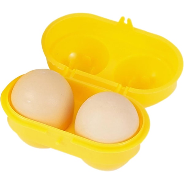 Camping Egg Protection Tray, 2 Pieces Egg Canister Camping Holder, Shockproof Cover Camping Egg Storage Box, Egg House with Egg Tray Trolley Dispenser