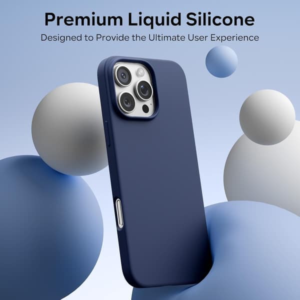 17 Pro Max Flytende Silikon Støtsikkert Deksel Kompatibelt med 17 Pro Max Mykt Deksel Full Beskyttelse (Lys grå) Lys grå iPhone 16 Pro Max Lys grå Light grey iPhone 16 Pro Max