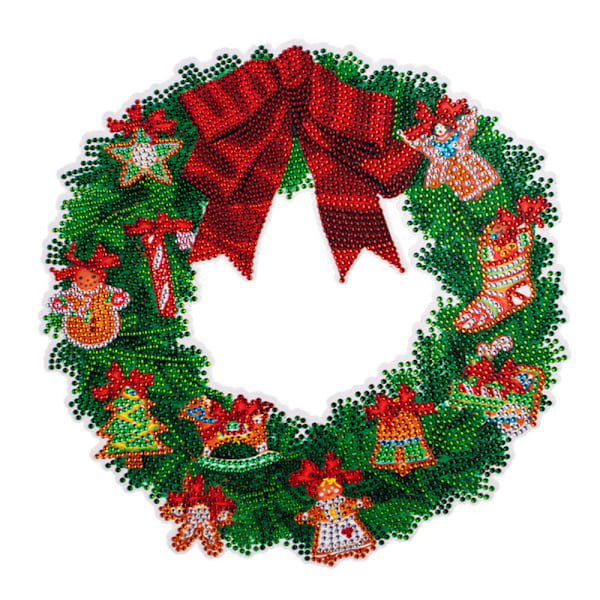 5D DIY Diamantmålning Jul Kristallkrans Hängande Dekor C
