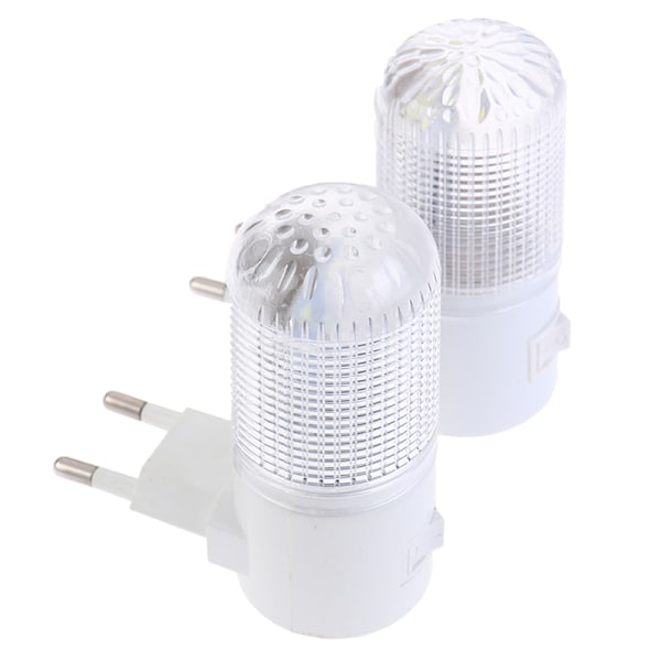 2 stk. Nødlys Væglampe Hjemmebelysning LED Natlampe EU Hvid Whit-FS1- White one size