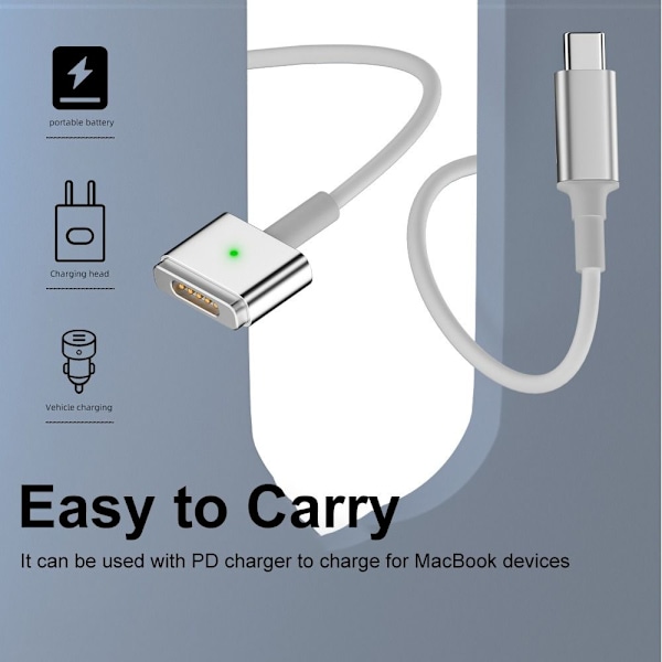 PD Laddningskabel USB Typ-C till Magsafe 1 2 FÖR MAGSAFE 2 FÖR 1097