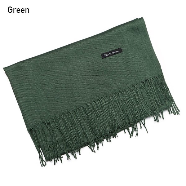 Cashmere Tørklæde Ullsjal GRÖN-FS1- green