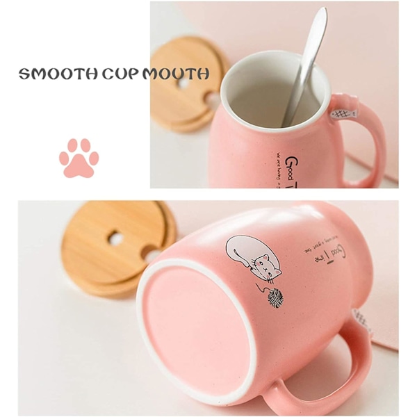 380ml/15oz Keramisk Kat Krus med Kat Krus, Sød Keramisk Kaffe