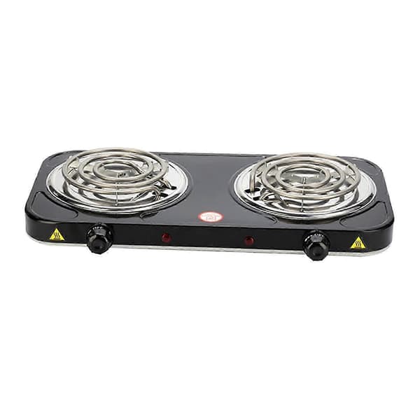 Bærbar Elektrisk Kogeplade med Indikatorlamper Praktisk Komfur[YJD]-FS3- Double 2000W Black