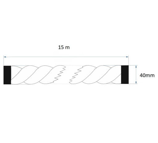 Juuttiköysi 40mm 15 metriä 40 mm 40 15