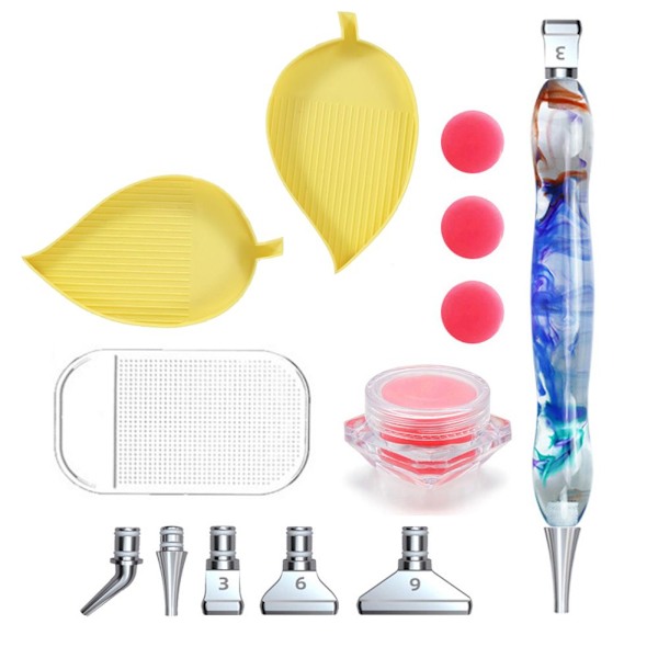 13 stk. diamantmalingspenn legering erstatning diamantmaling set 6