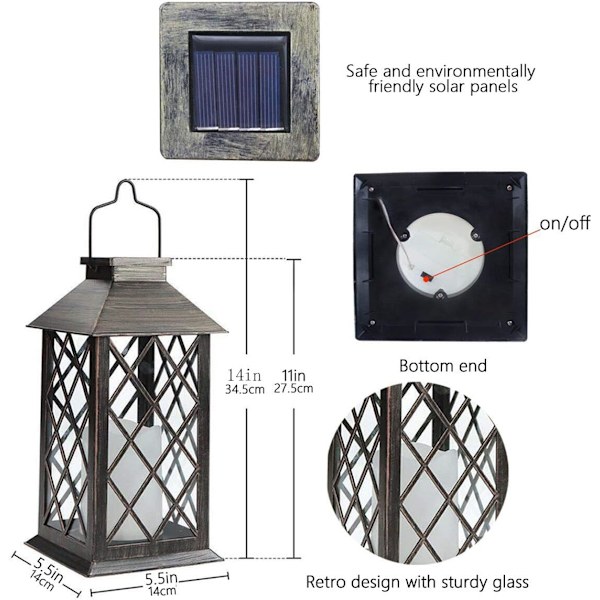 Solar lamp, garden outdoor hanging light, set-FS-