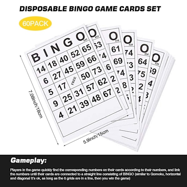 Klassiska Bingobrickor 0-75 Roligt Familjekortspel Bingolotter Spel För Familj Vuxna Barn