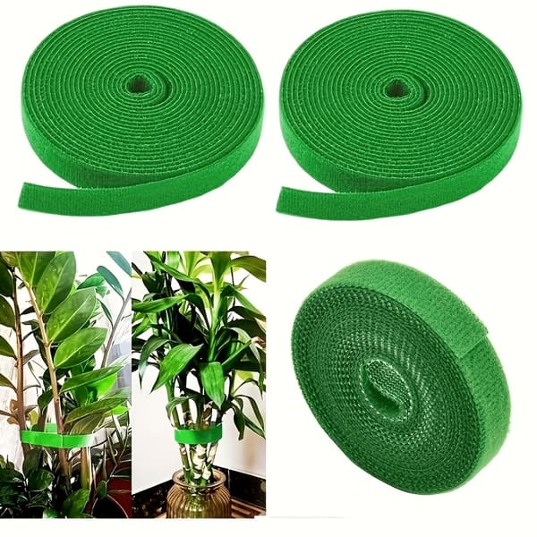 Genanvendelig plantebinder 4 ruller - Fleksibel nylonstrop til vinstokke, blomster, haveplanter 4 Rolls 100cm