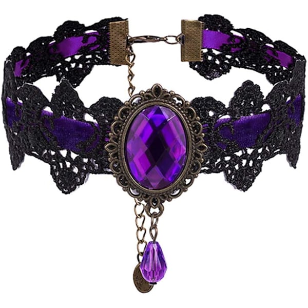 Retro Håndlavet Blonde Royal Court Vampire Choker Gotisk