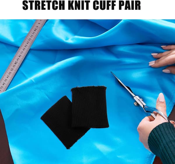 Stickad manschett för jacka, elastiska ribbmanschetter, stretchstickad ribbning för sportkläder, DIY-reparation