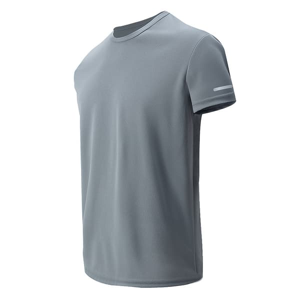 Men's T-shirt, Multipack, Casual, Breathable Fabric, Solid Color, Regular Fit, Comfortable, Sport-Friendly for Summer Use Ash