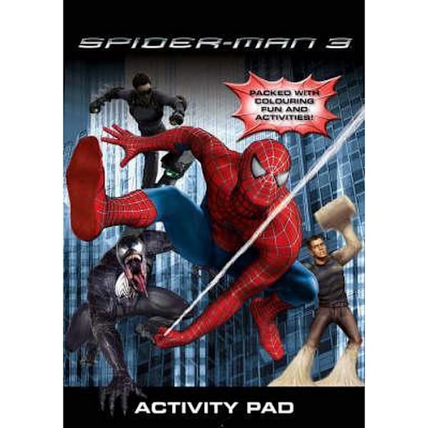 Spider-Man 3 -puuhakirja hahmoilla, yksi koko, monivärinen Multicoloured-FS1- Multicoloured One Size