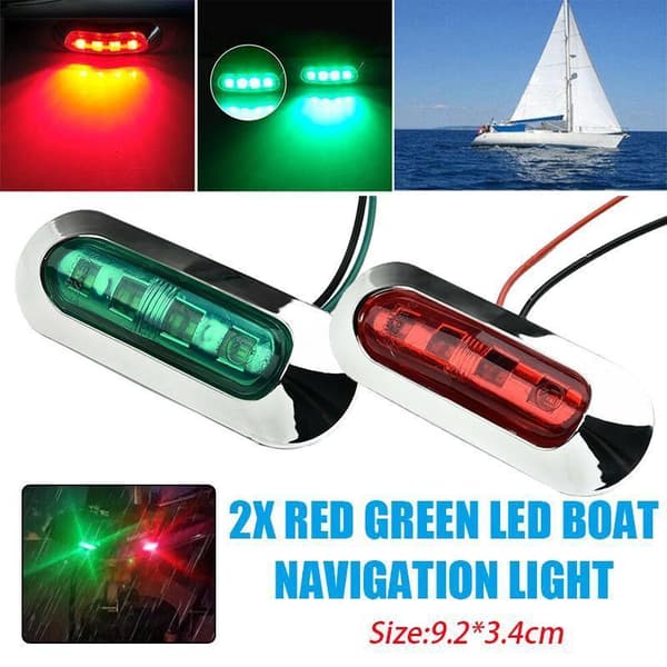 Røde Grønne LED Båd Navigationslys 12V 24V Vandtætte Marine Sidelys 2 STK