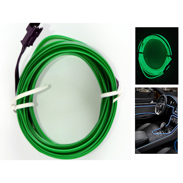 Glowstrip 500cm grønn gir en behagelig glødende effekt styling som neon EL-wi 65 Grön / Green