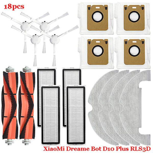Reservedeler for Xiaomi Dreame Bot D10 Plus Rls3d robotstøvsuger