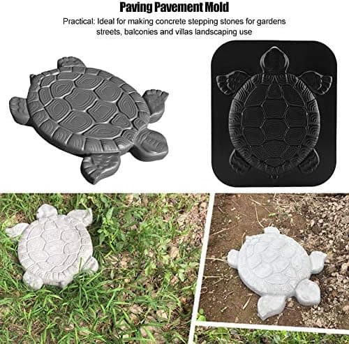Concrete Slab Mold, DIY Personalized Turtle Stepping Stone Maker Mold Garden Lawn Path Stone Decoration 44*38cm