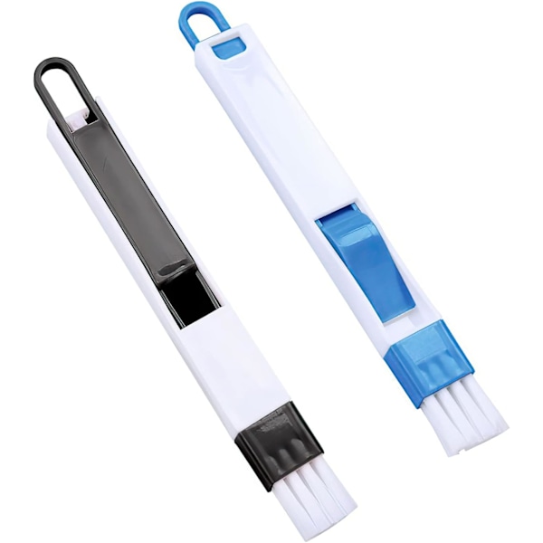 Fönstersprickrengöringsborste, 2 stycken 2 i 1 Mini Sopskyffel