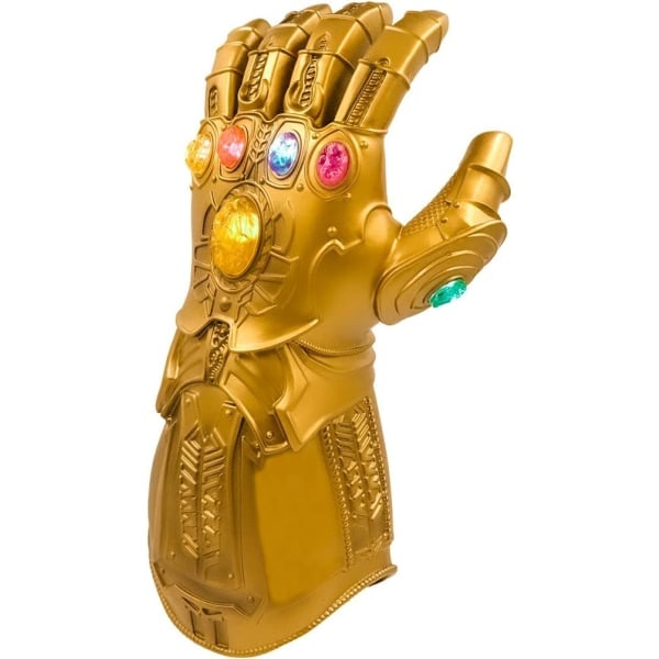 IC LED Valo Infinity Gauntlet Thanos -hanskat irrotettavilla magneettisilla Infinity-kivillä