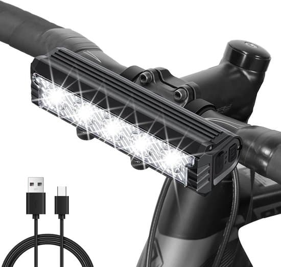 2800 lumen elsykkel frontlykt – Sykkellamper – Sykkellamper – Sykkellamper – 5 lysdioder – 5 moduser – 6400mAh – IPX5 vanntett