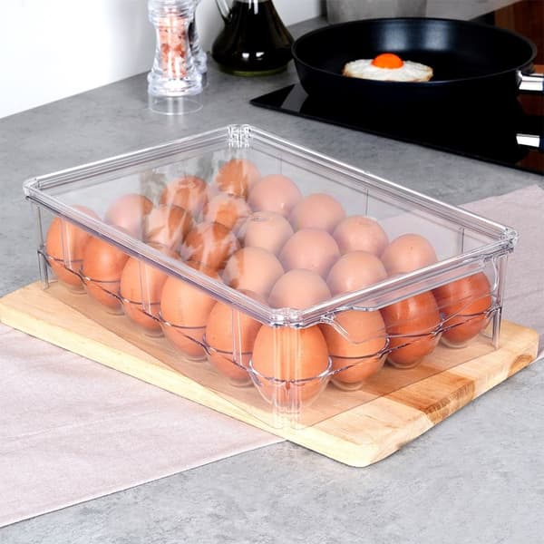 Eggoppbevaring med lokk - Rommer 24 egg 896