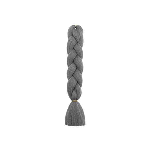 Fläta hår 60 cm Hårförlängningar Syntetfiber Virkad Fläta Dreadlocks Flerfärgad Dark Gray