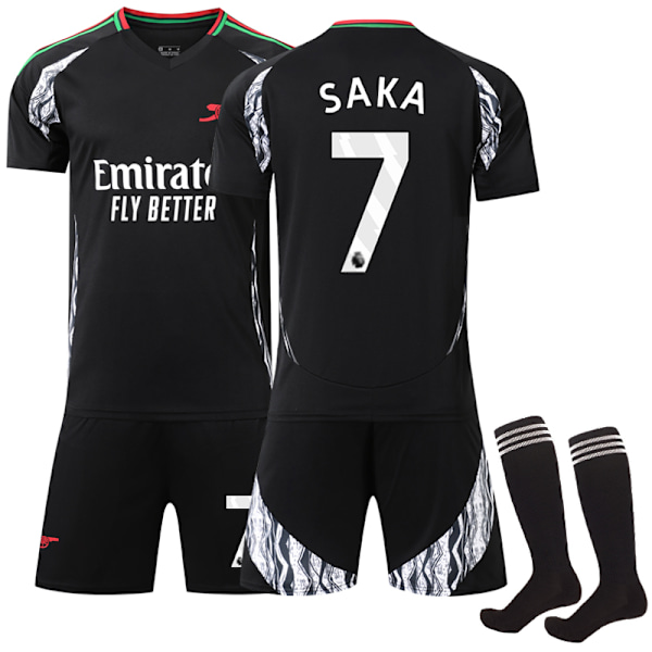 Arsenal Bortedrakt Barn/Voksen Fotballdrakt 2024-2025 Nr. 7 Saka adult M