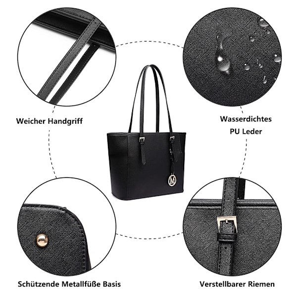 Shopper damestor veske dame shopper skulderveske for kvinner stor håndveske dameveske med justerbar skulderrem-FS1-