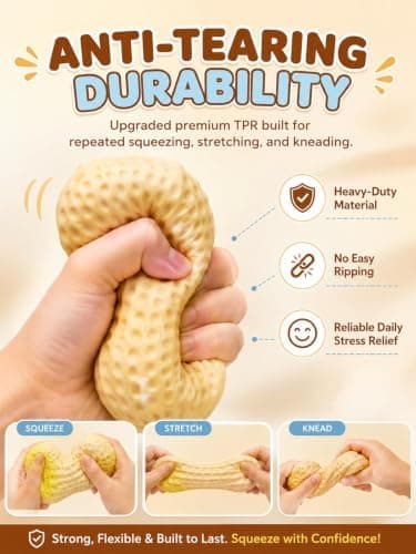 Kremet Smør Squishy ASMR Perlefylt Realistisk Mat Stressball Smør-rosa