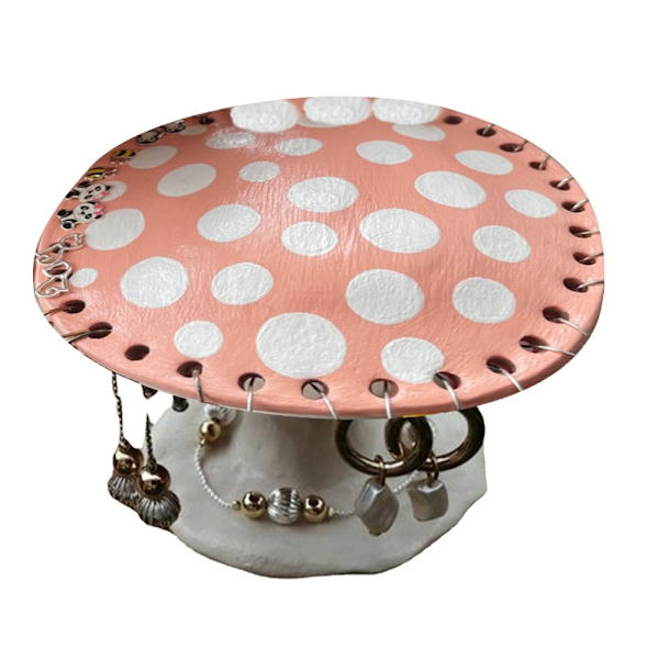 Svampe Ørepynt Holder Stativ Organizer ROSA