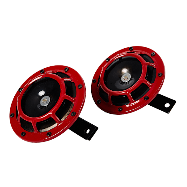 2 stk. Rød Sort Hella Compact Elektrisk Blast Tone Lufthornssæt Red