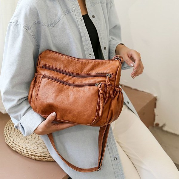 Håndtaske Skuldertaske BRUN-FS1- Brown