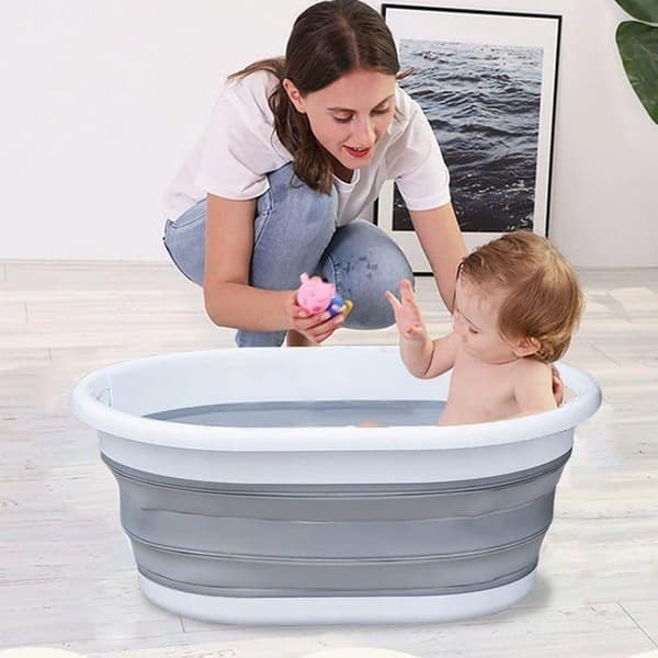 Silicone Folding Laundry Basket - Collapsible Laundry Hamper - Space-Saving 25L Laundry Basket