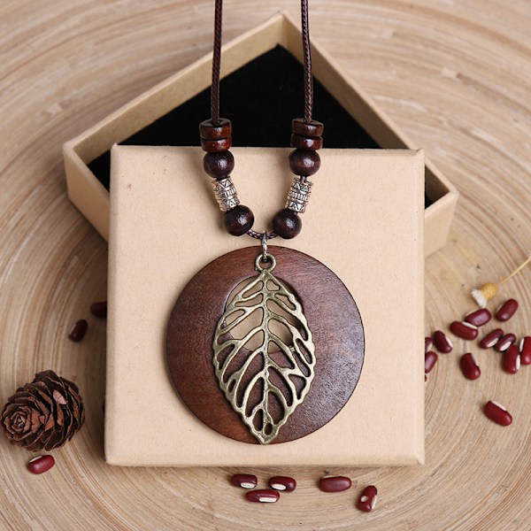 Lush Branches 1:a trähalsband för kvinnor och flickor - Livets träd