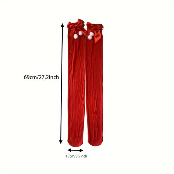 Naisten jouluiset polvisukat, raidalliset pitkät neulesukat juhlakauteen 4Pairs Assorted