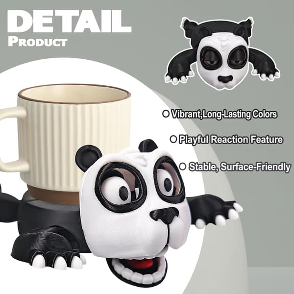 Funny Panda Coaster, Funny Decorative Coaster, Panda Mug Holder, Cute Animal Coaster, Creative Panda Coaster, for Panda Lovers