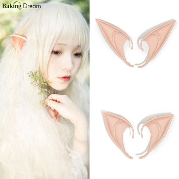 Elf Pixie Korvat Fairy Vulcan Alien Cosplay Kostyymi Fantasiapukeutumiseen Vaaleanbeige LightBeige Short