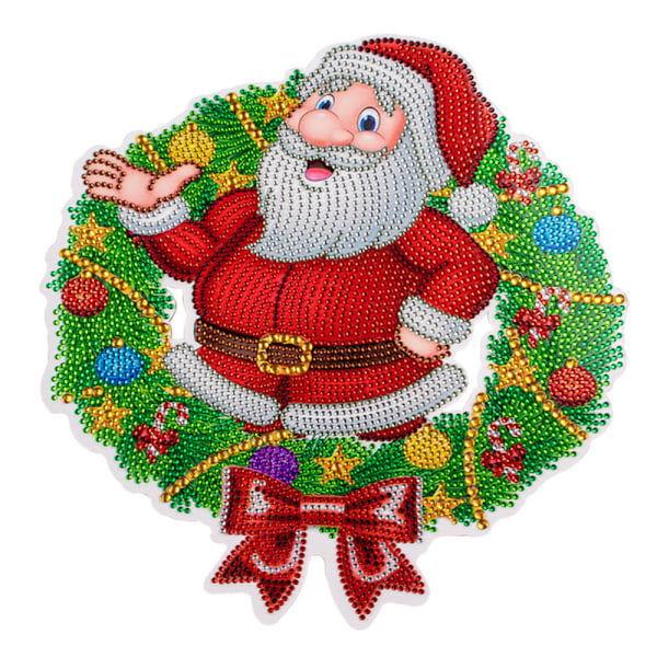 5D DIY Diamantmålning Jul Kristallkrans Hängande Dekor A
