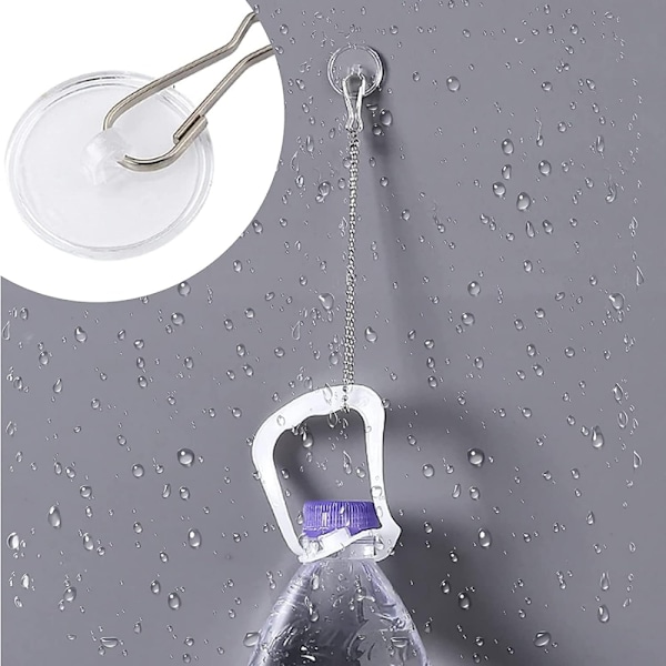 20 Pieces 2 cm Transparent Self-Adhesive Ceiling Hooks Self-Adhesive Hooks Ceiling with Flagpole Clips-FS-