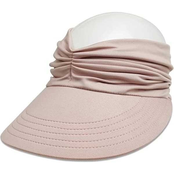 Bredskygget solhat til kvinder UPF 50+ UV-beskyttelse sommerstrandhat foldbar hurtigtørrende solbeskyttelseshat til strandsport, pink