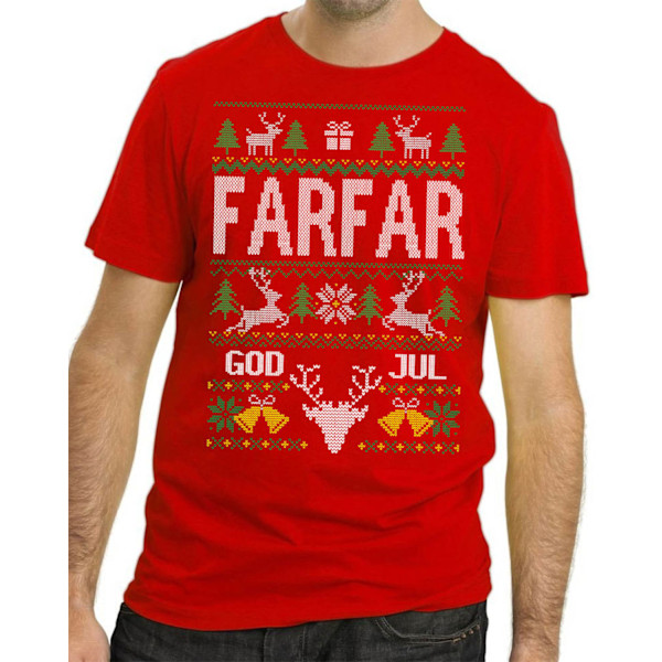 Farfar Jul T-skjorte - Julegenser stil jultröja XL xl