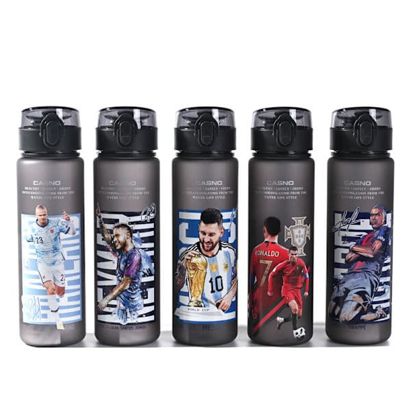Ronaldo Premium-proteiinisekoitinpullo, urheiluvesipullo, BPA-vapaa vesipullo 560 ml
