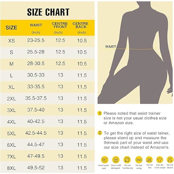 Taljetræner til kvinder Plus Size To bælter Neopren Træningskorset Taljetrimmer-FS2- XL