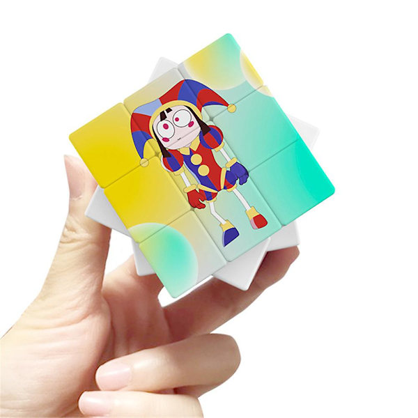3.5cm The Amazing Digital Circus Third-Order Magic Square Keychain Cartoon Cute Keychains, Pendant Decoration Gift-FS2- Pomni