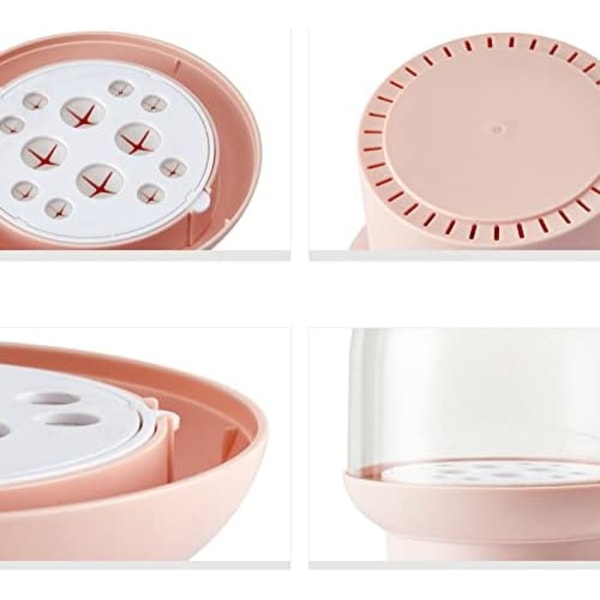 Støvtæt Makeup Børsteholder Organizer med Låg Klar Kosmetik