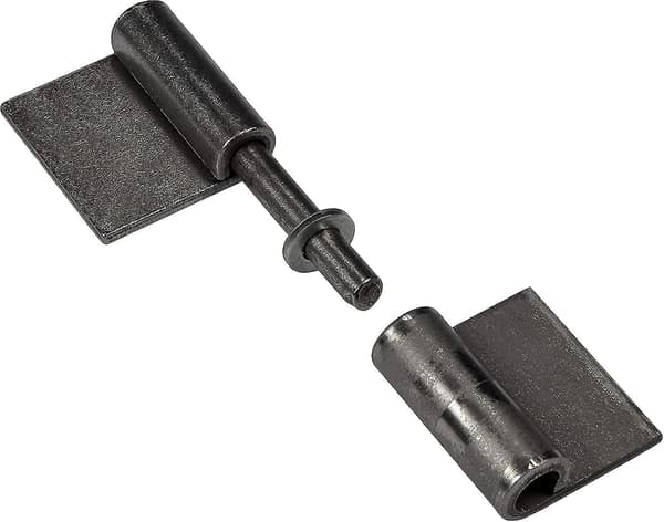 Welded Door Hinges - Metal - Height 82 mm Robust Hinges for Garden Gates and Machinery 2 pcs