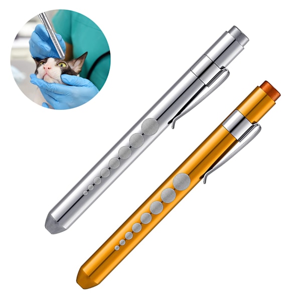 2 stk. pennelys i aluminiumslegering