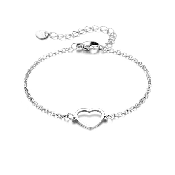 Mode Damsmycken Solid Armring Gåva, Silver