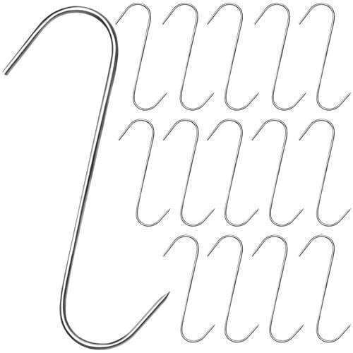 15-pack Smoker Hooks for Smoking Meat and Fish - Stainless Steel