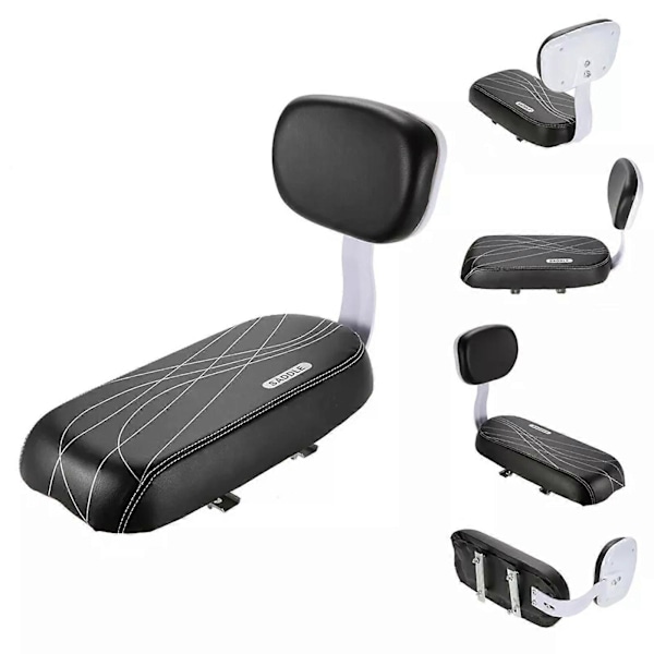 Premium Sadel med Ryggstöd | Barnstol Set | MTB Bakre Pakethållare | Bekväm & Säker Saddle